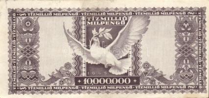 1945. 10.000.000P (3x) többféle színváltozat + 1946. 10.000.000MP (3x) többféle színváltozat + 10.00...
