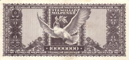 1945. 10.000.000P (3x) többféle színváltozat + 1946. 10.000.000MP (3x) többféle színváltozat + 10.00...
