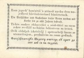 1849. 30Kr "Kincstári utalvány" sajtóhiba "1849-iki"!!! és eltolódott nyomattal ...