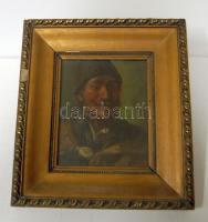 Egressy jelzéssel: Férfi portré olaj-vászon, keretben 28x32 cm