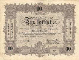 1848. 10Ft "Kossuth bankó" T:III