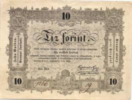 1848. 10Ft "Kossuth bankó" T:IV