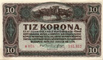 1920. 20f, 50f, 1K, 2K (3x) "2aa" és "2ab" , 10K, 20K T:I (egyik I-)