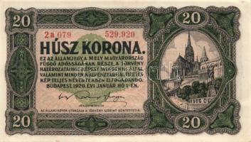 1920. 20f, 50f, 1K, 2K (3x) "2aa" és "2ab" , 10K, 20K T:I (egyik I-)