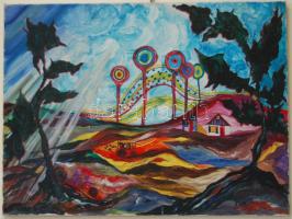 T. Winkler Attila: Mesetáj, olaj-vászon, jelzett, 60x80cm