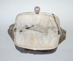 XX. sz eleje női színházi táska fém-üvegkristály / Women`s theater bag 20x12 cm