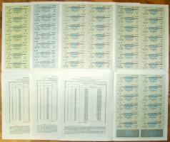 1942. A Magyar Királyság 3%-kal kamatozó törlesztéses államadóssági kötvénye 25P + 50P + 100P mindhá...