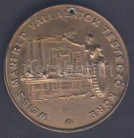 1948. "Weiss Manfred Vállalatok Testedző Köre" olimpiai válogató sportérem Remecz József háromszoros diszkoszvetőbajnok részére T:2