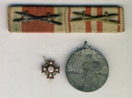 Katonai érdemkereszt miniatűrje + szalagsáv / Military  T:3-