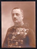cca 1925 Magyar katona díszegyenruhában, kitüntetésekkel fotó 15x23 cm