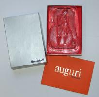 Bormioli olasz kézi készítésű üvegdísz eredeti dobozában / Italian handmade glass ornament in original box 13x17 cm