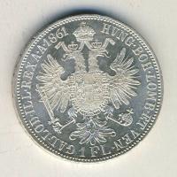 Ausztria 1861A. 1Fl Ag T:1- kis ph.