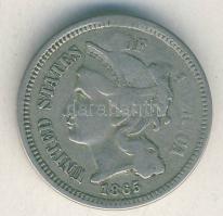 USA 1865. 3c Ag T:3 R!