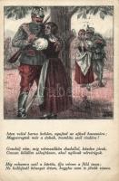 Military WWI Hungarian soldiers, farewell to their lovers s: Weiss Antal