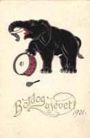 New Year elephant drum