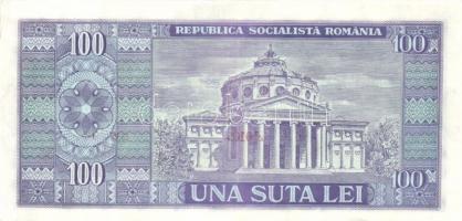 Románia 1966. 100L (4x) egymás utáni sorszámmal T:II