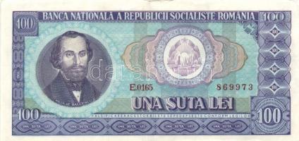 Románia 1966. 100L (4x) egymás utáni sorszámmal T:II