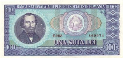 Románia 1966. 100L (4x) egymás utáni sorszámmal T:II