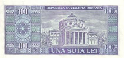 Románia 1966. 100L (4x) egymás utáni sorszámmal T:II