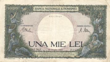 Románia 1941. 500L + 1943. 1000L + 1945. 100L, 10.000L + 1946. 100.000L + 1947. 1.000.000L + 1992. 5...