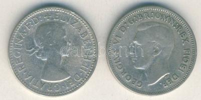 Ausztrália 1946-1955. 1Sh Ag (5x) klf évszámokkal! T:vegyes