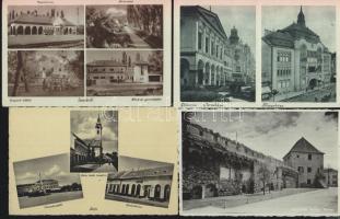 37 db régi városképes lap a Történelmi Magyarország területeiről / 37 Hungarian town-view cards