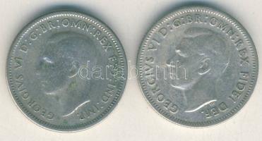 Ausztrália 1946-1956. 1Sh Ag (5x) klf évszámokkal! T:vegyes