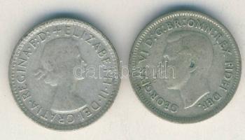 Ausztrália 1950-1958. Sixpence Ag (5x) klf évszámokkal! T:vegyes