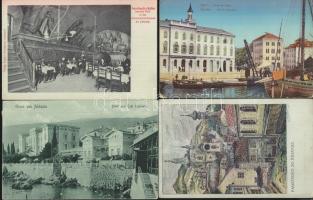 14 db régi külföldi városképes lap nagyrészt a Monarchia területéről, jobbakkal / 14 town-view cards
