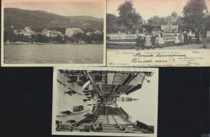 14 db régi külföldi városképes lap nagyrészt a Monarchia területéről, jobbakkal / 14 town-view cards