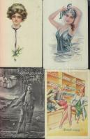 9 db vegyes régi motívumlap lithókkal, jó művészekkel / 9 mixed topic cards