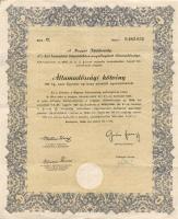 1946. Államadóssági kötvény 100kg búza pénzbeli egyenértékéről