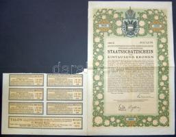 Ausztria 1918. Nyolcadik osztrák Hadikölcsön kötvény 1000K-ról