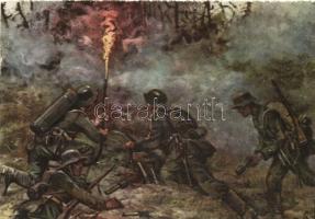 NS Propaganda, military WWI scene s: Schnürpel (taken from NS military calendar, no. 45) (fl)