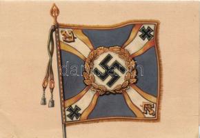 NS Propaganda, German navy flag (a whole page taken from NS military calendar 1943, no. 14)