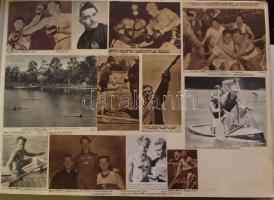 1896-1996  100 év Olimpiai bajnokok több száz fényképe, újságcikke beragasztva füzetbe, adatokkal