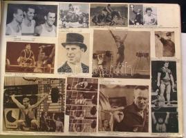 1896-1996  100 év Olimpiai bajnokok több száz fényképe, újságcikke beragasztva füzetbe, adatokkal