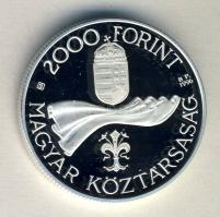 1996. 2000Ft Ag "ötvenéves a Forint" T:PP eredti díszdobozban, tanúsítvánnyal Csak 5000db!