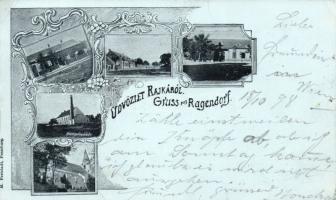 1898 Rajka (Ragendorf) gőzmalommal és vasútállomással (EK)