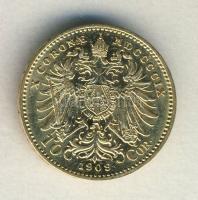 Ausztria 1909. 10K Au 3,39g T:1-/2+ R!