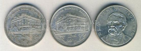 1992-94. 200Ft Ag "MNB" + "Deák" (3x) T:2,2-