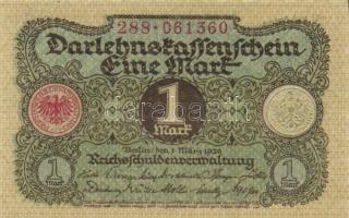 Német Birodalom / Weimari Köztársaság 1920. 1M (13x) 5-5-3 egymás utáni sorszámokkal T:I