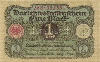 Német Birodalom / Weimari Köztársaság 1920. 1M (13x) 5-5-3 egymás utáni sorszámokkal T:I