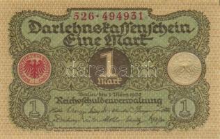 Német Birodalom / Weimari Köztársaság 1920. 1M (13x) 5-5-3 egymás utáni sorszámokkal T:I