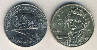 1980. 100Ft "Szovjet-magyar közös űrrepülés" + 1986. 100Ft "Fáy András" T:BU