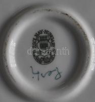 Zsolnay nagyméretű kézzel festett porcelán szalonnázó juhász szobor hibátlan állapotban / Zsolnay ha...