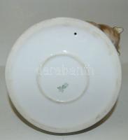 Kézzel festett medvéket ábrázoló Zsolnay porcelán dísz / Handpainted Zsolnay chinaware figure 30 cm