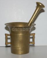 Régi réz mozsár törővel 20 cm