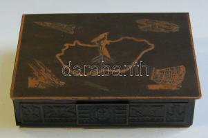 1984 Repülő alezredesi katonai emlékdoboz 12,5x9,5x3,5 cm
