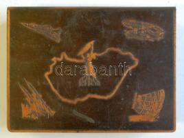 1984 Repülő alezredesi katonai emlékdoboz 12,5x9,5x3,5 cm